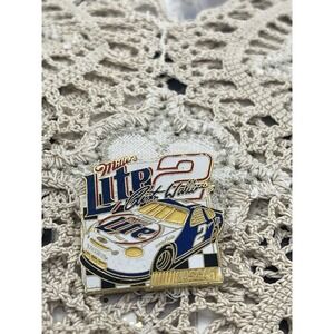 Vintage Rusty Wallace #2 Miller Lite Nascar Racing Hat/Lapel Pin